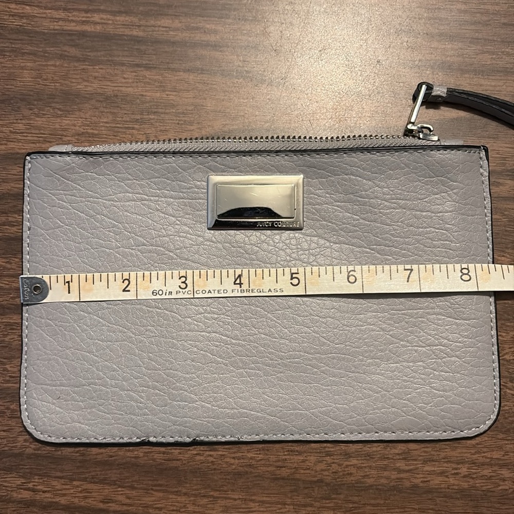 Juicy Couture Gray Clutch Wristlet Purse Wallet - Picture 5 of 6